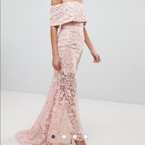 Floral Embroidered Lace Maxi Dress (Perfect for prom)